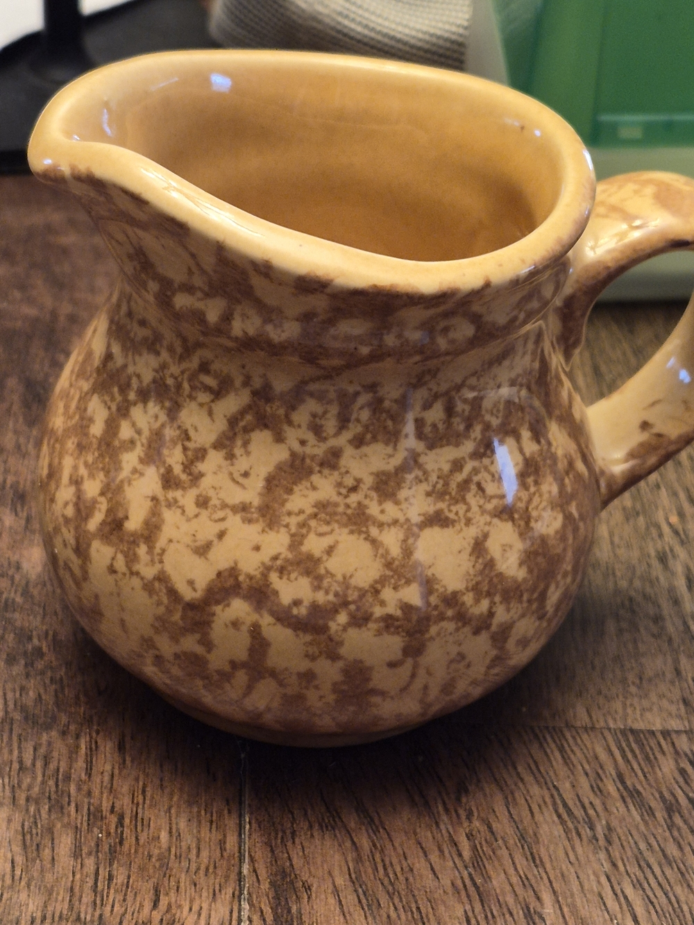 Pfaltzgraf Brown Spongeware Ceramic Creamer